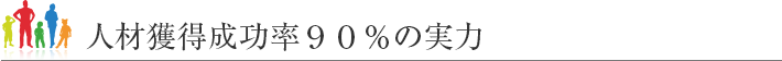 人材獲得成功率90％の実力